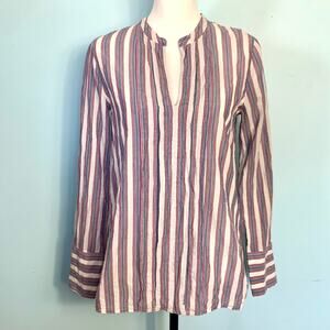 J. Crew Striped Popover Top Size 2
